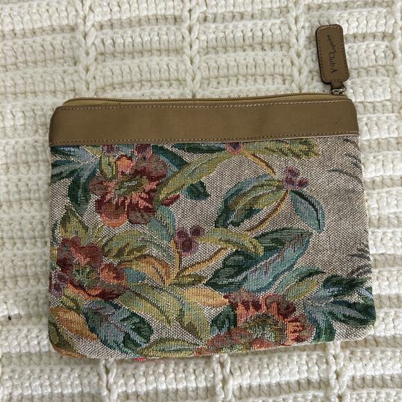 signature club A - beach tropical cosmetic bag- beaded - some wear - clutch - Picture 3 of 12